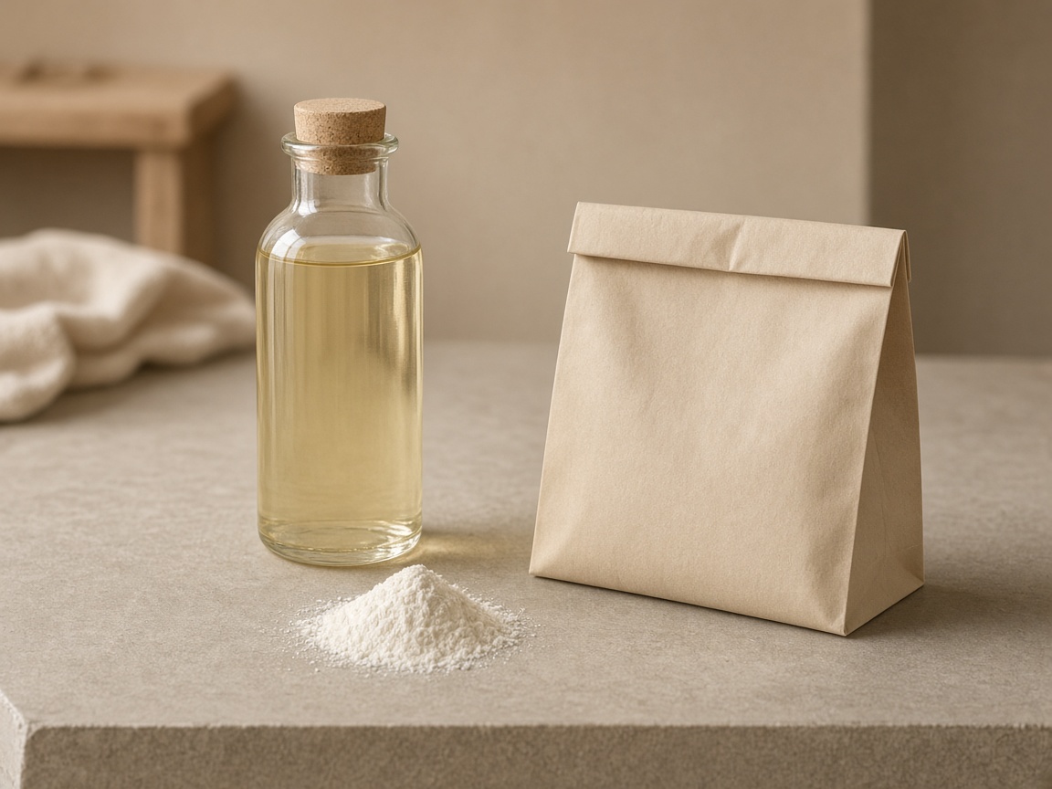 Bottle, light powder and a plain recovery pouch